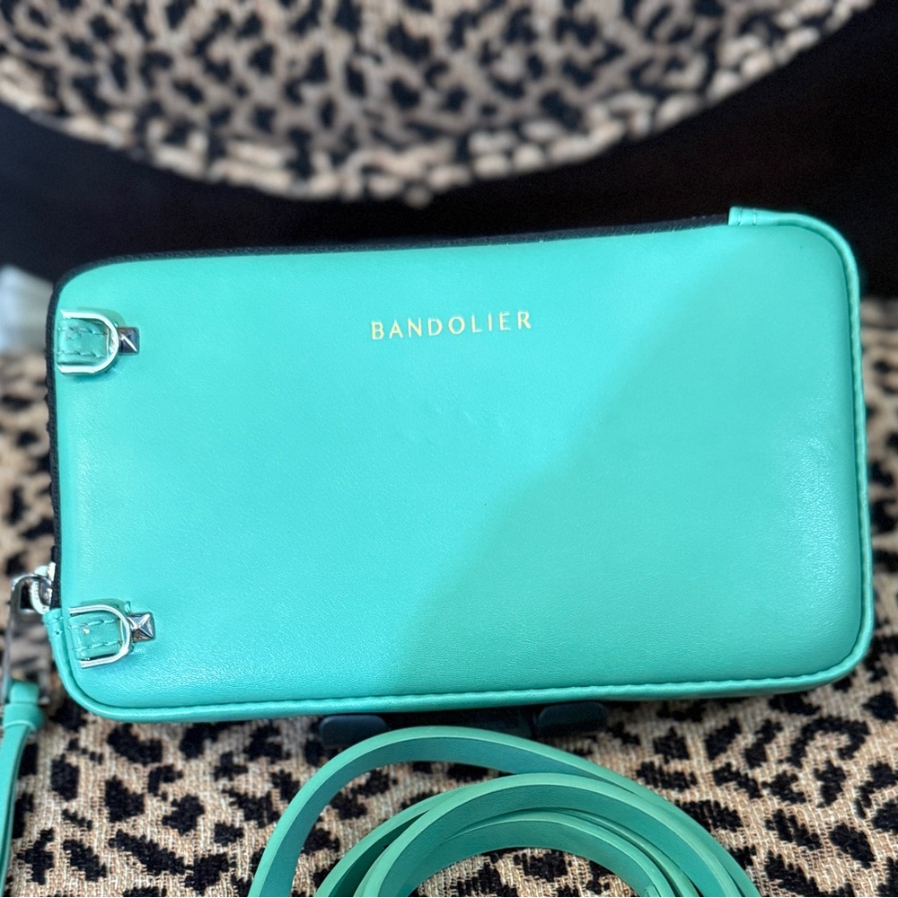Bandolier Jade Green Color Pouch with Strap